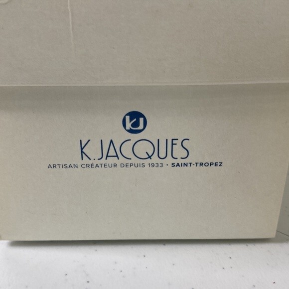 K.Jacques Laura Flat Sandals Pul Natural Handmade Leather Double-Strap - Picture 14 of 15